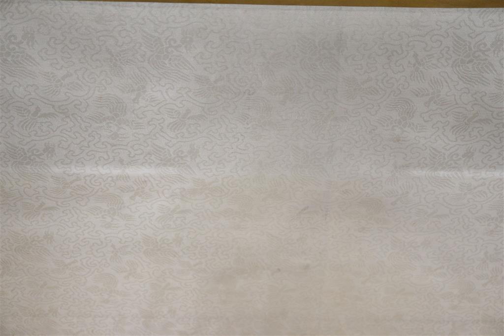 Chinese School (early 20th century), Two Rams and Ewe, 87 x 87cm, overall 172 x 98cm